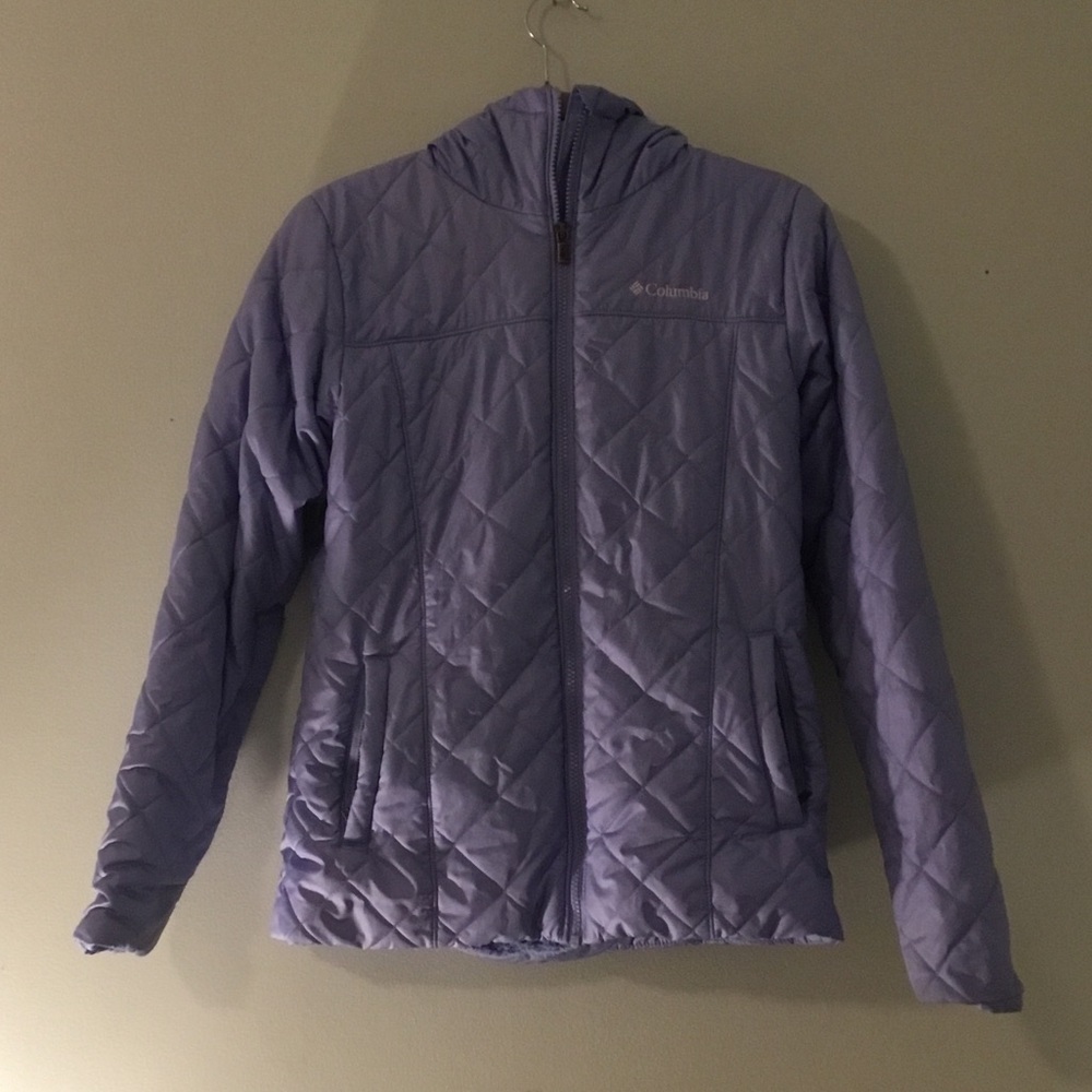 Columbia Women's Lavender Quilted Hooded Puffer Jacket